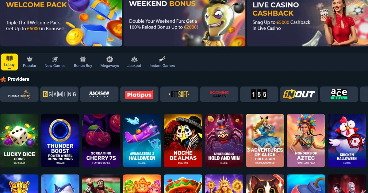 Speellobby van Casobet Casino